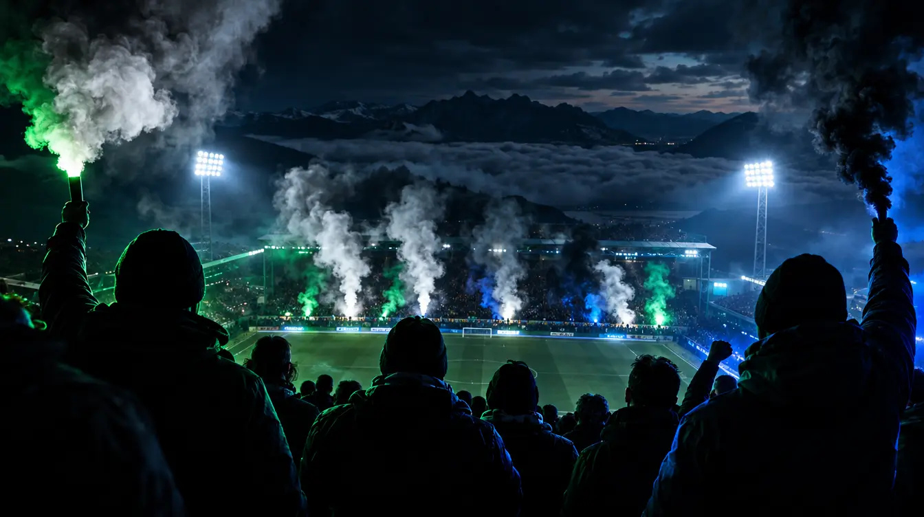 Tribune en noir et blanc, ES Sétif